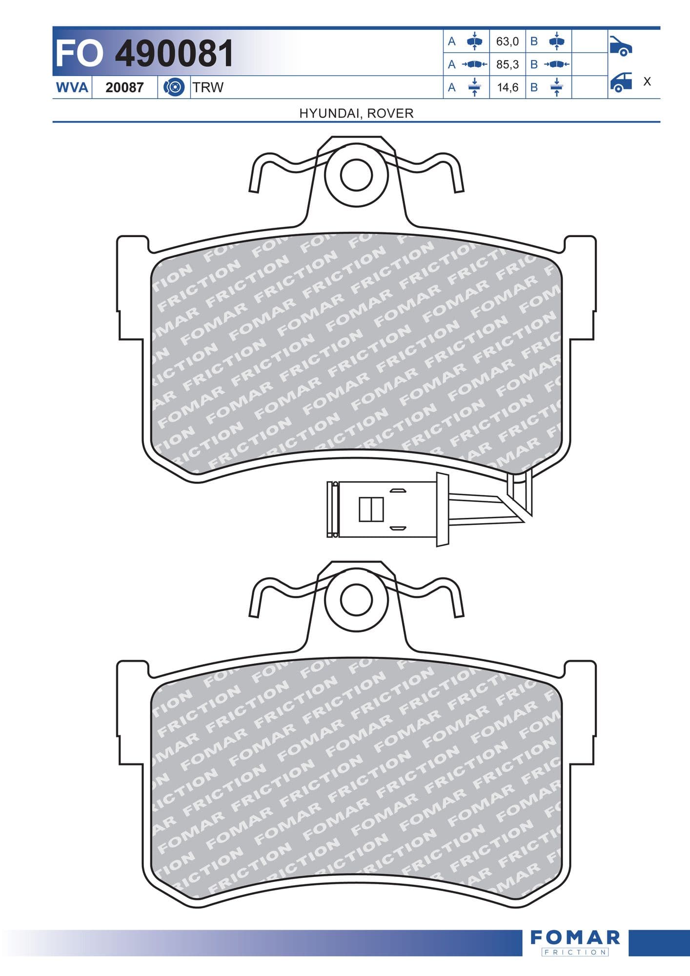 Fomar FO 490081 əyləc bəndi