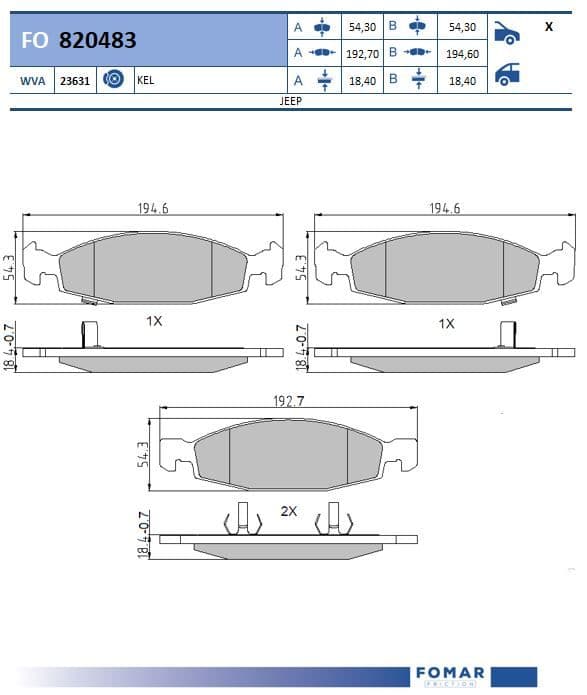 Fomar FO 820483 əyləc bəndi